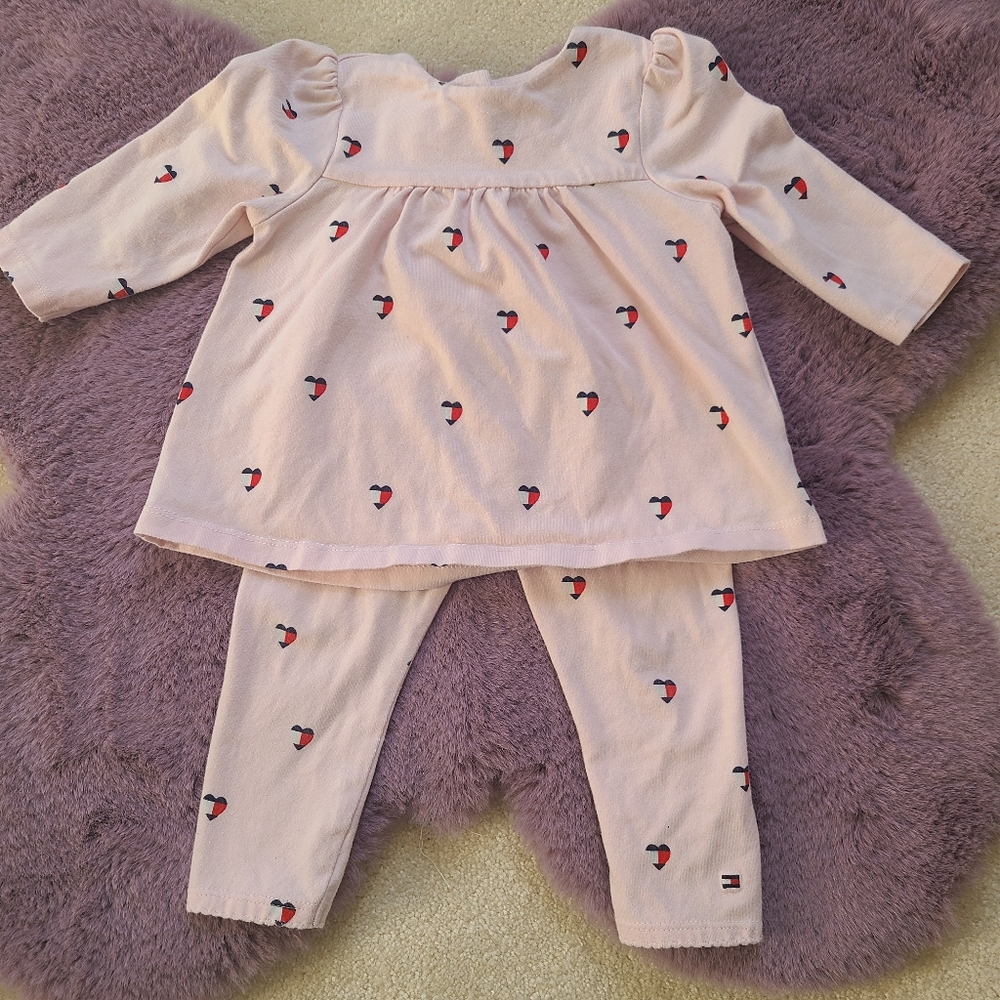 Baby Girl Pink Tommy Hilfiger 2 piece set/outfit